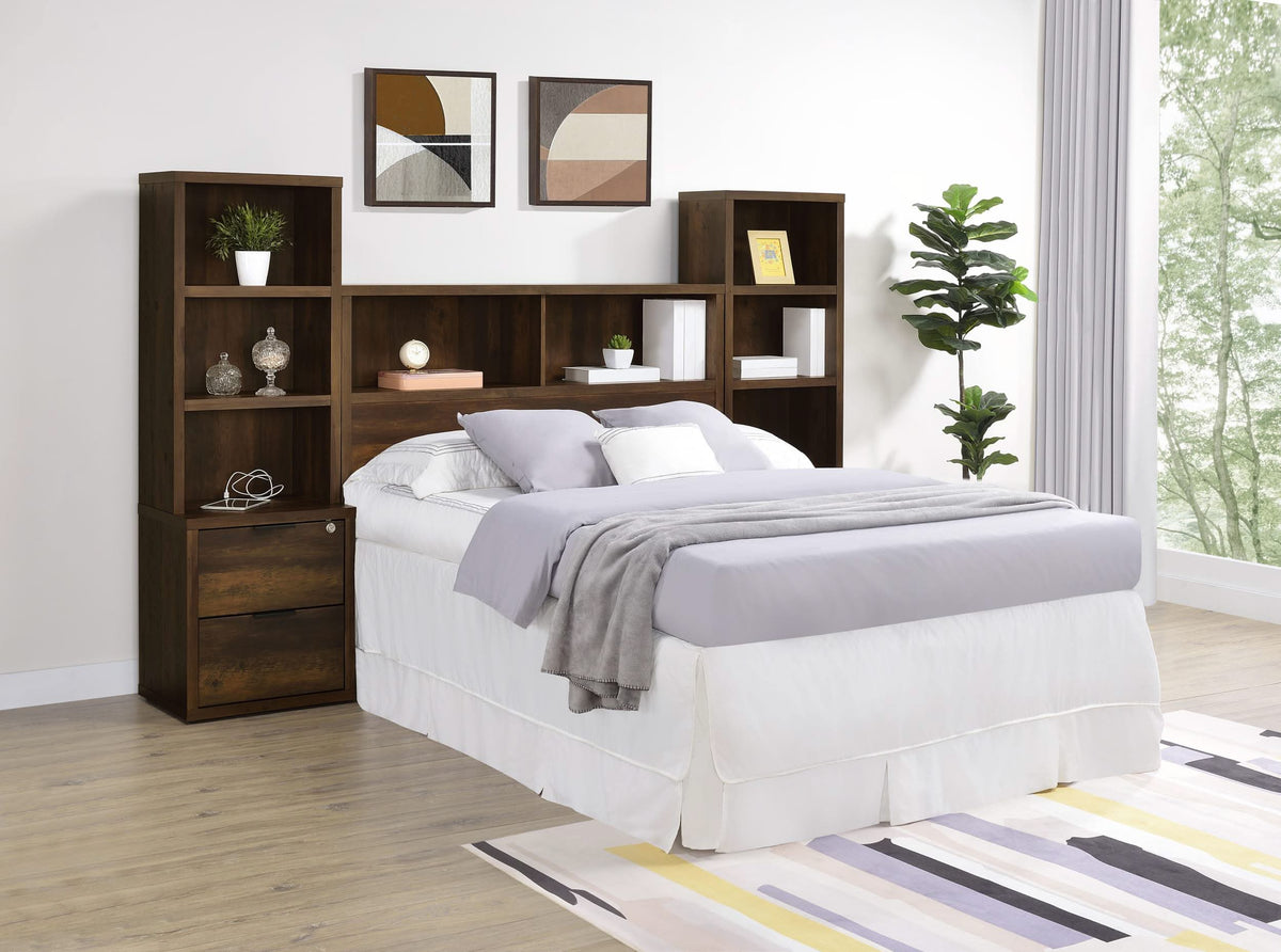 Westpark 49-inch Full Bookcase Headboard Dark Pine