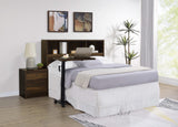 Westpark 49-inch Queen Bookcase Headboard Dark Pine