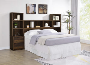 Westpark 49-inch Queen Bookcase Headboard Dark Pine