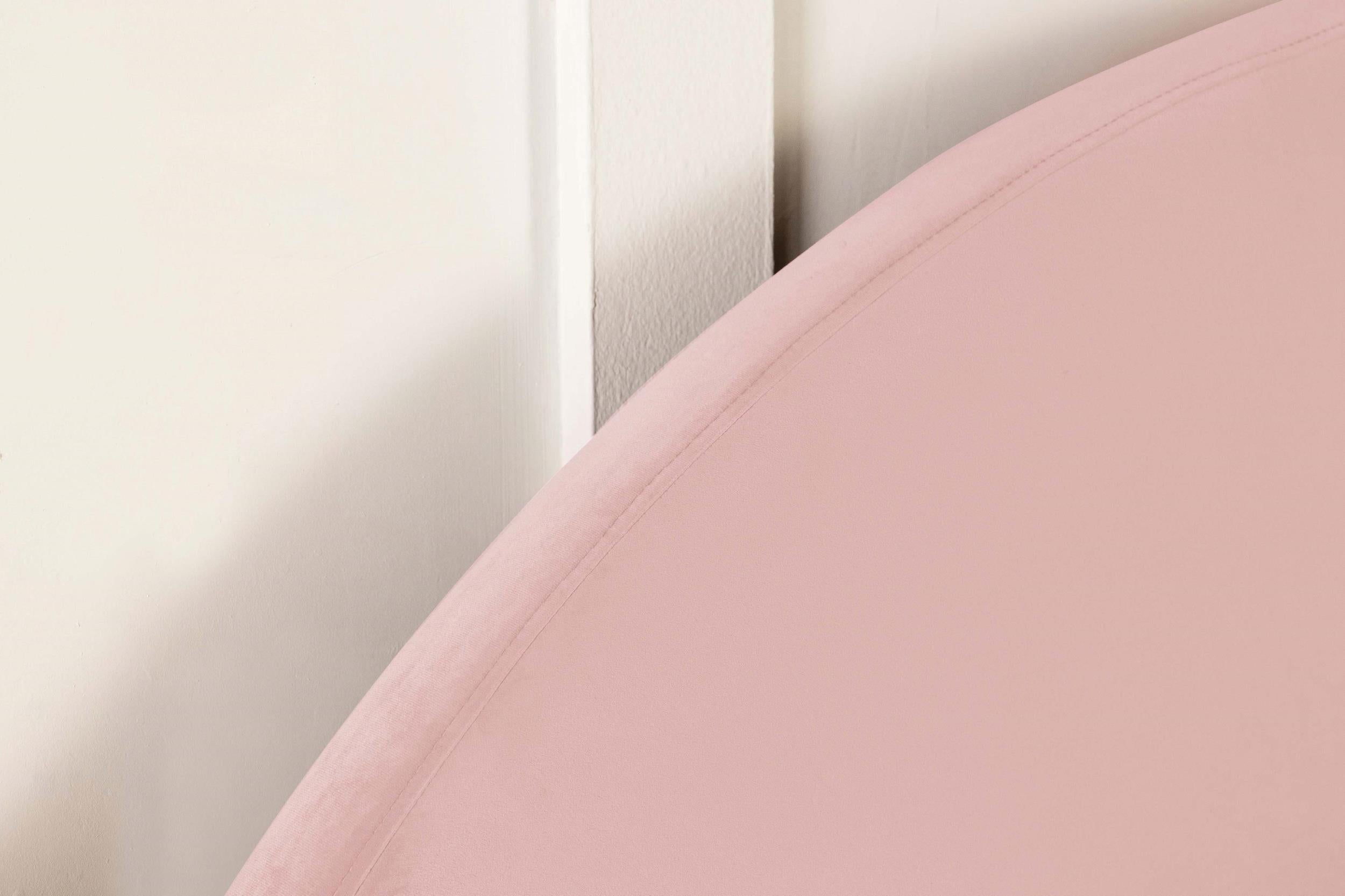 June Upholstered Twin Panel Headboard Blush