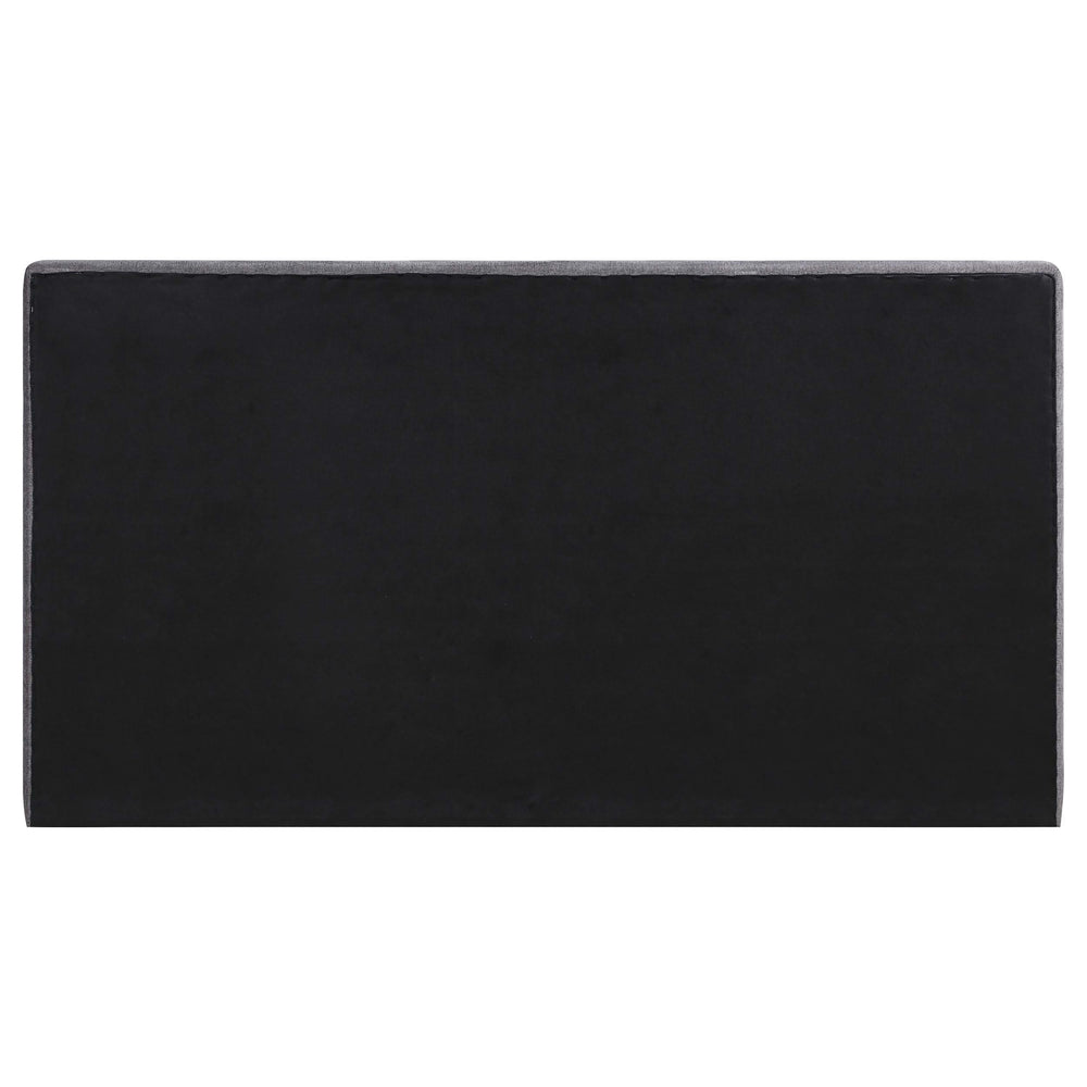 Cama Gregory tapizada de panel completo en color grafito