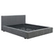 Cama tapizada Gregory California King con paneles en color grafito