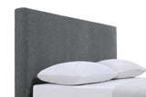 Cama tapizada Gregory California King con paneles en color grafito