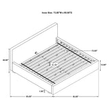 Cama tapizada Gregory California King con paneles en color grafito
