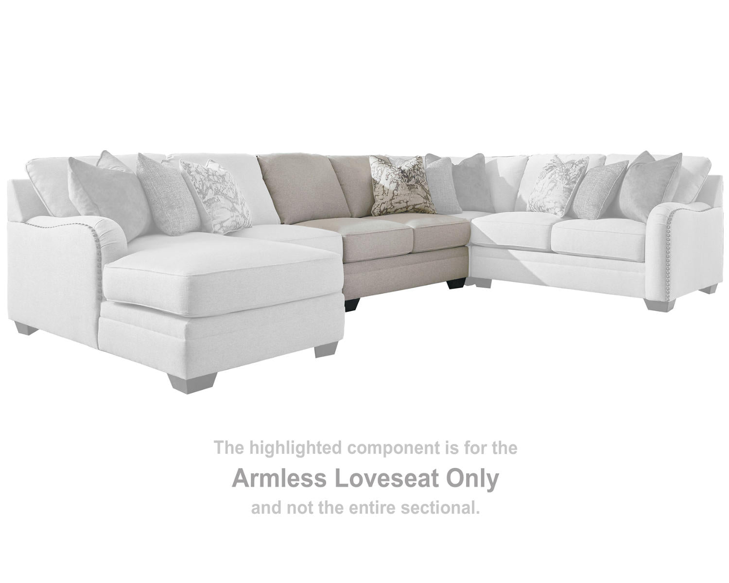 Dellara Armless Loveseat