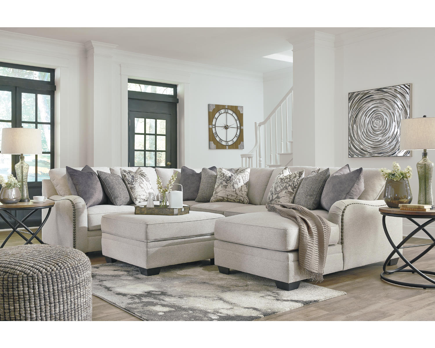 Dellara 4-Piece Sectional with Ottoman