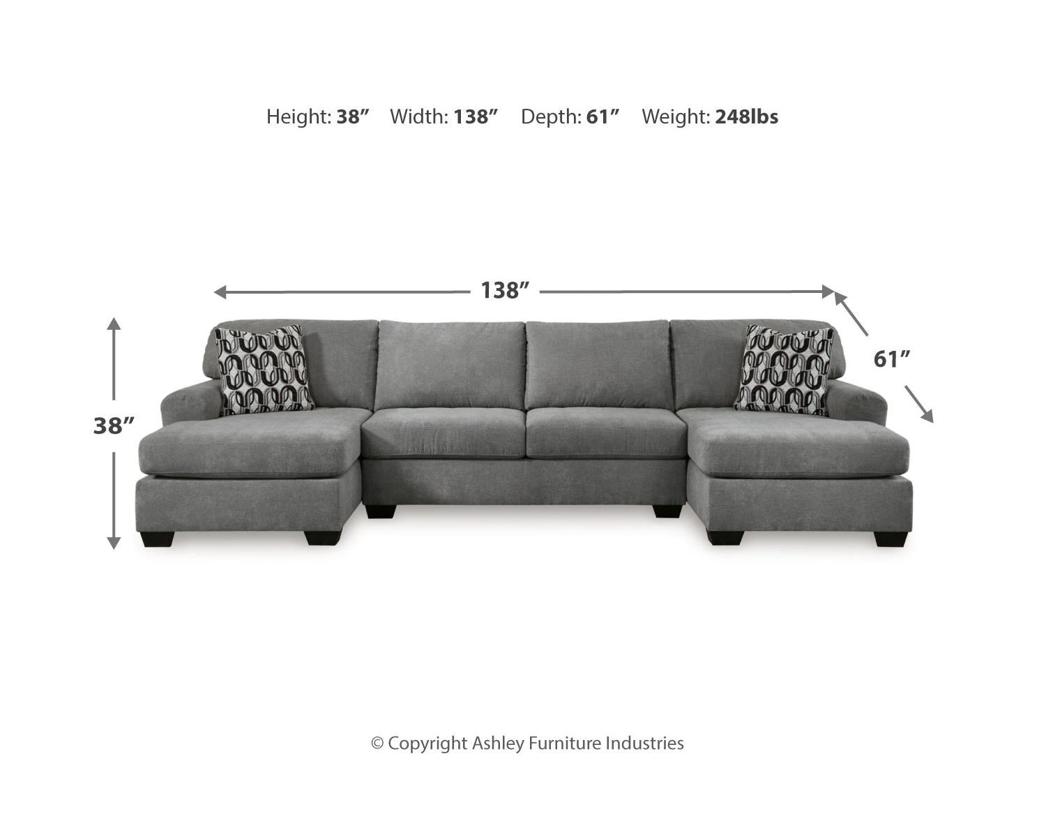 Birkdale Court 3-Piece Sectional