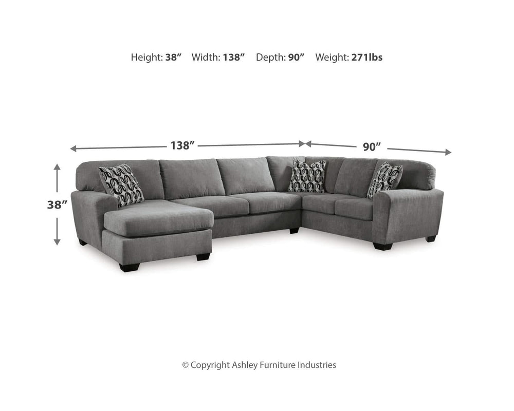 Birkdale Court 3-Piece Sectional with Chaise
