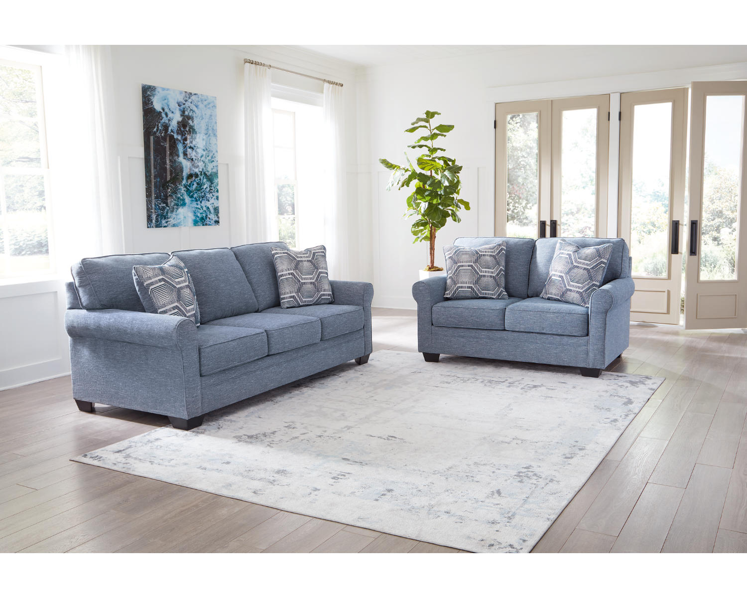 Carissa Manor Sofa and Loveseat