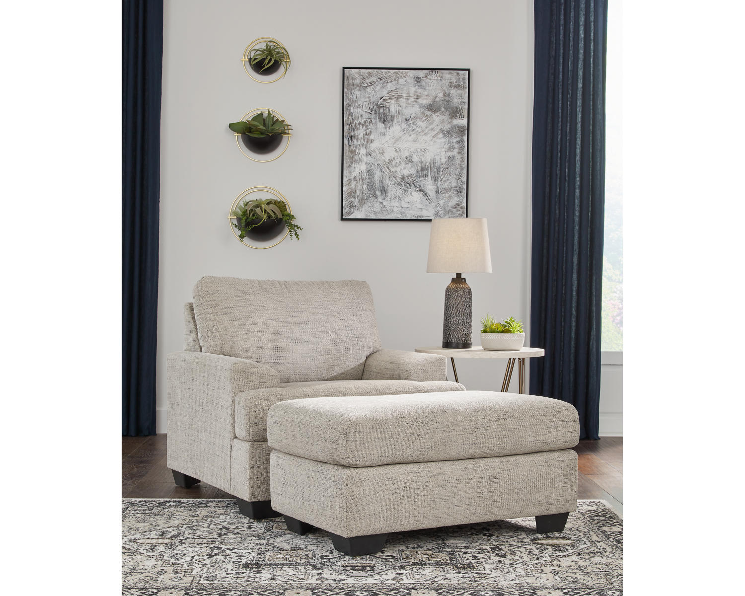 Vayda Chair and Ottoman