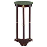 Soporte para plantas con tapa redonda de mármol Merlot de Edite
