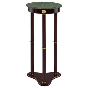 Soporte para plantas con tapa redonda de mármol Merlot de Edite