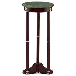 Soporte para plantas con tapa redonda de mármol Merlot de Edite
