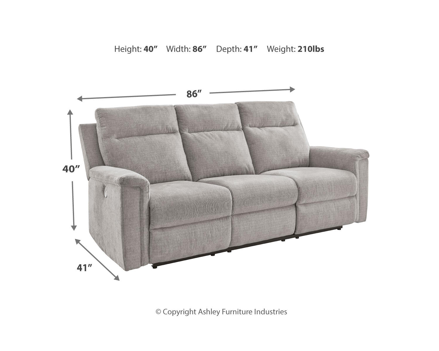 Barnsana Power Reclining Sofa, Loveseat and Recliner