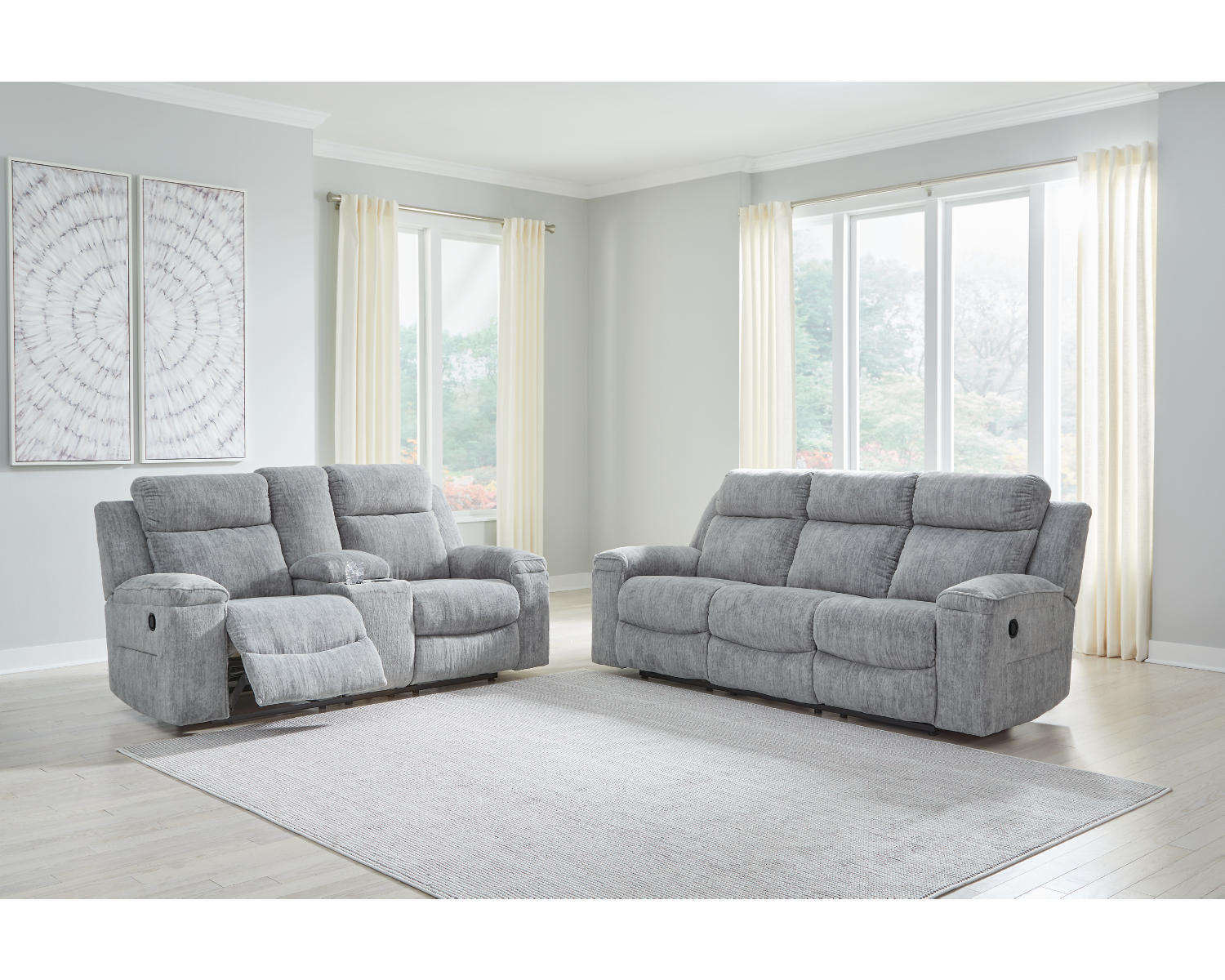 Buntington Reclining Sofa and Loveseat