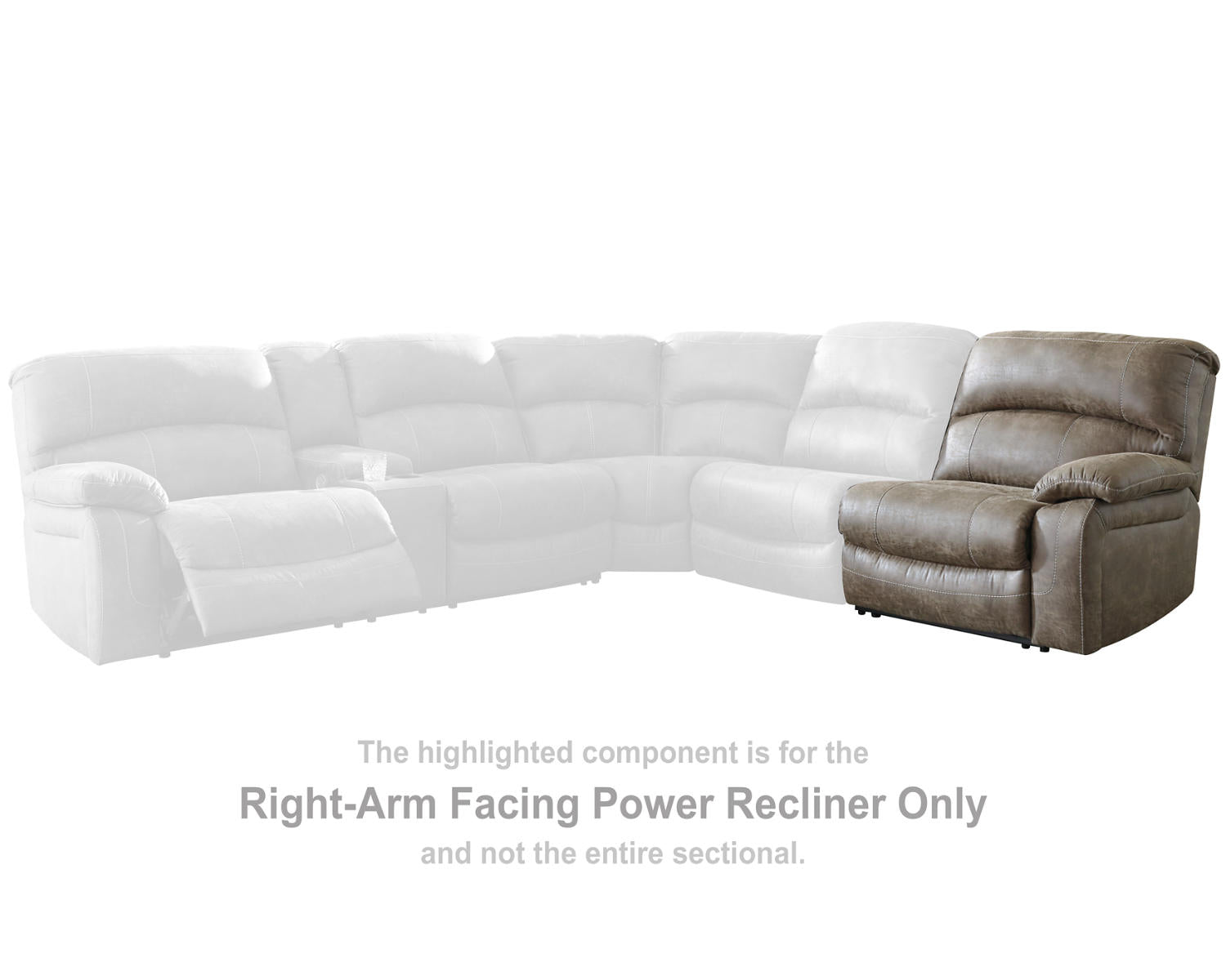 Segburg Right-Arm Facing Power Recliner