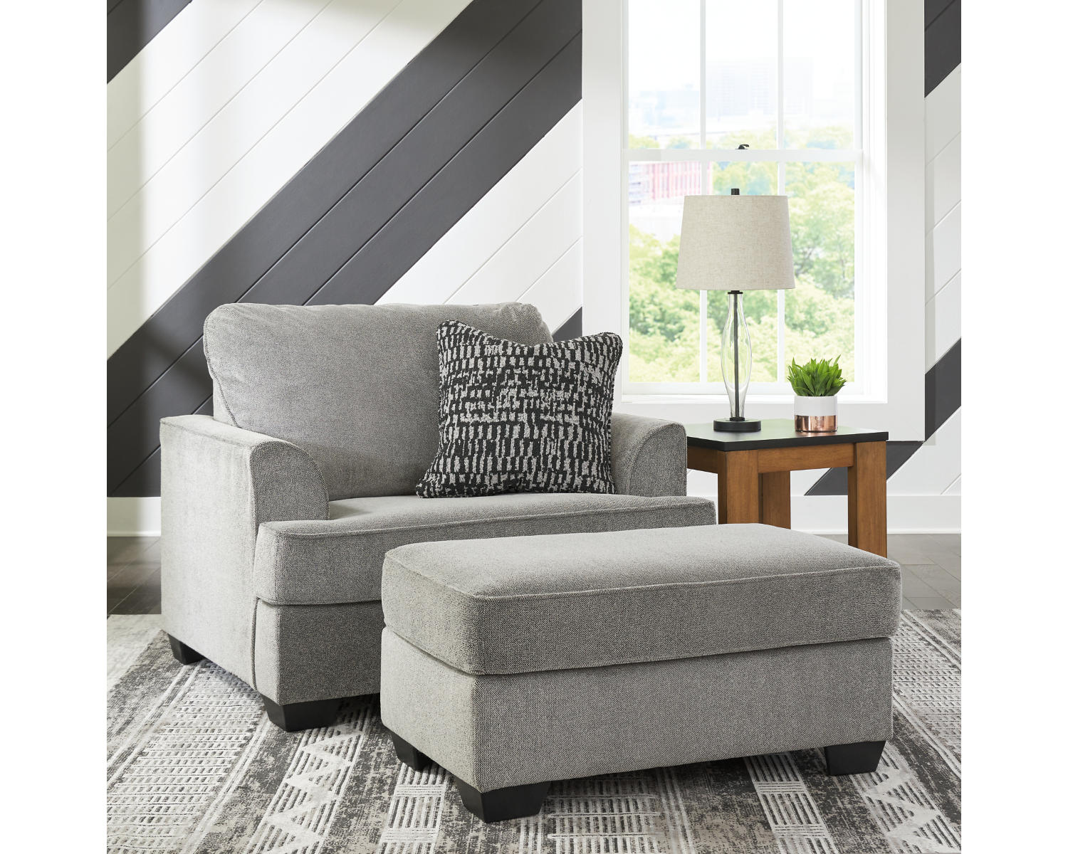 Deakin Oversized Chair and Ottoman