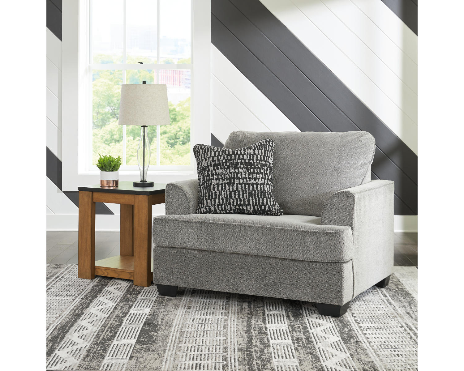 Deakin Oversized Chair and Ottoman