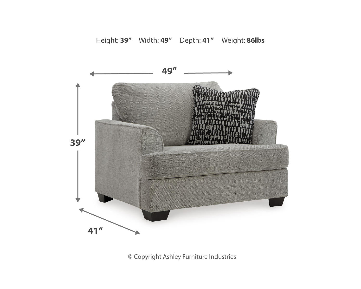 Deakin Oversized Chair and Ottoman