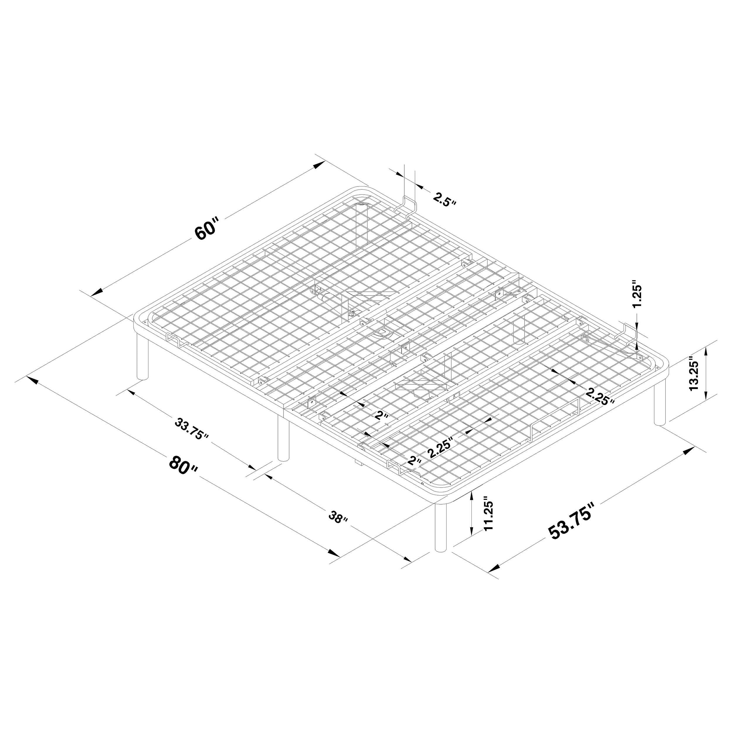 Harding Queen Adjustable Bed Base Black