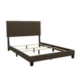 Cama Boyd tapizada Queen con paneles en color carbón
