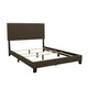 Cama Boyd tapizada Queen con paneles en color carbón