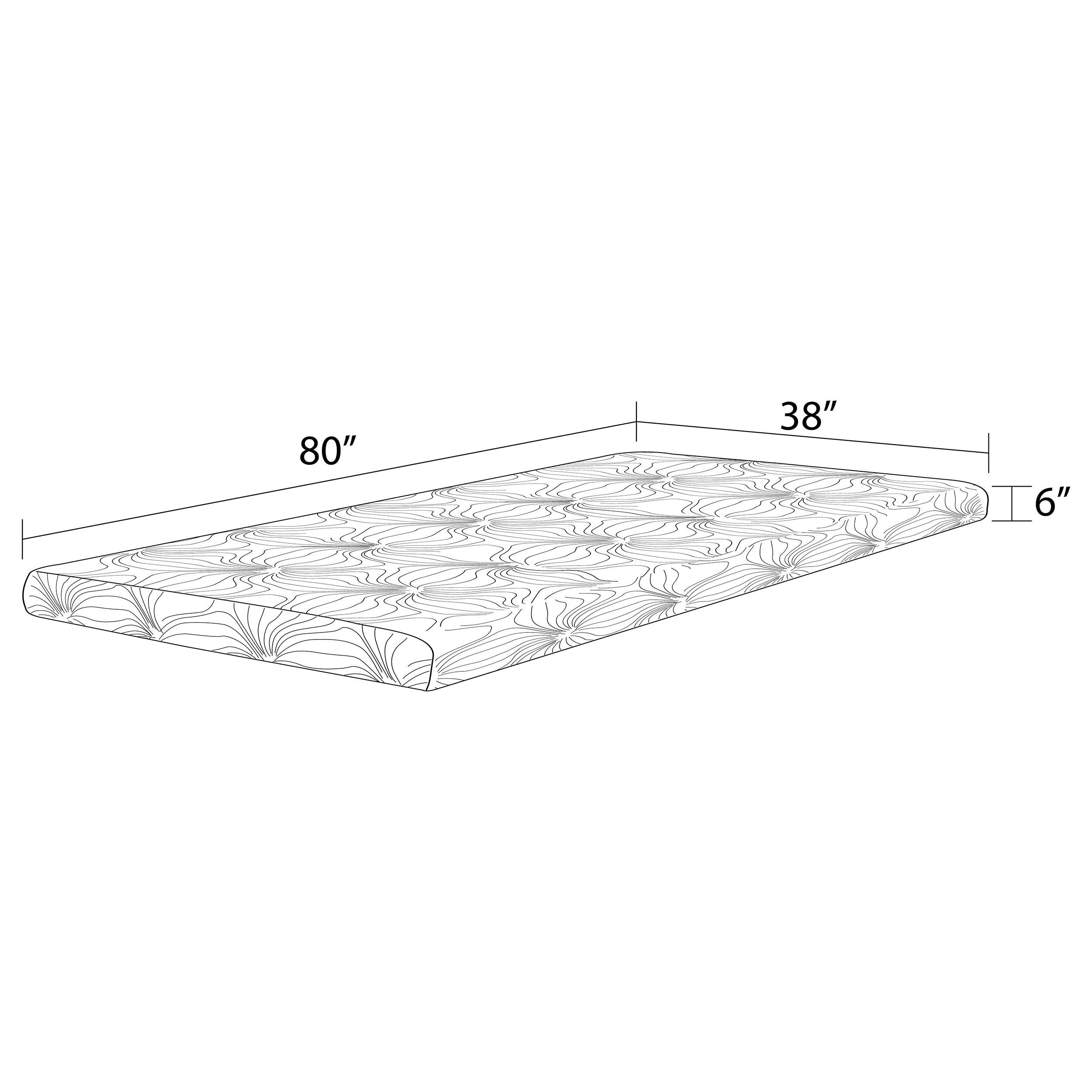 Joseph 6" Twin Long Memory Foam Mattress White