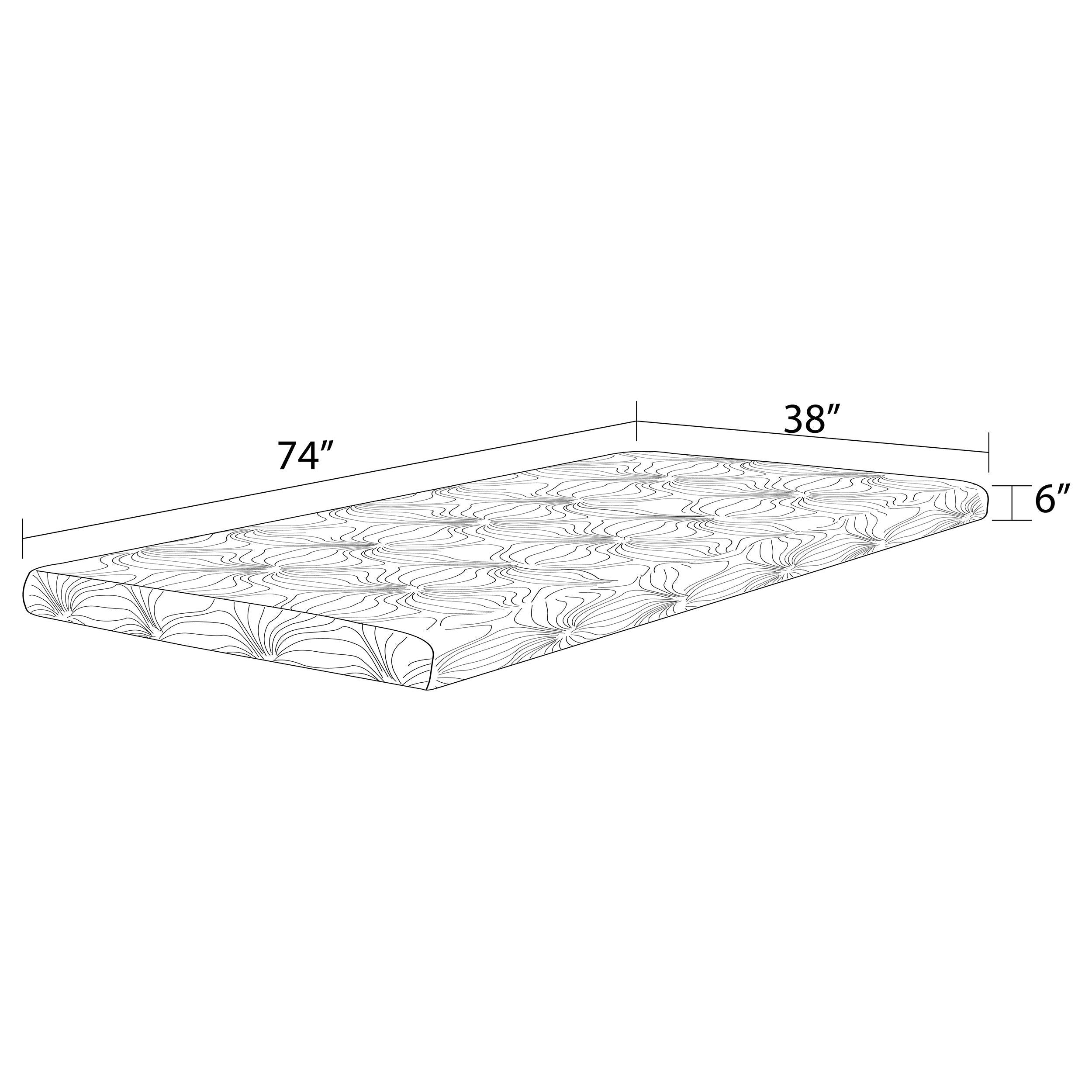 Joseph 6" Twin Memory Foam Mattress White