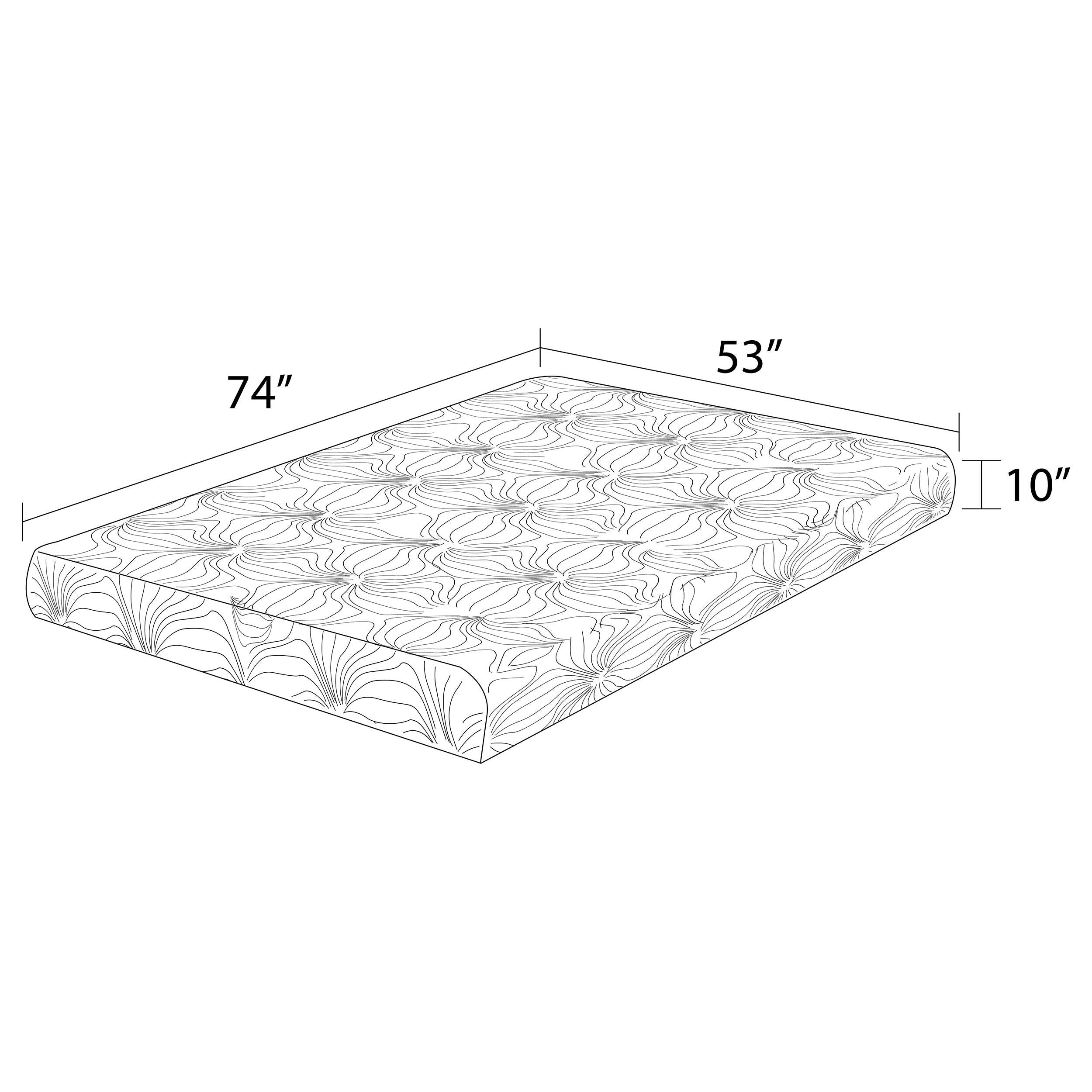 Key 10-inch Full Memory Foam Mattress White