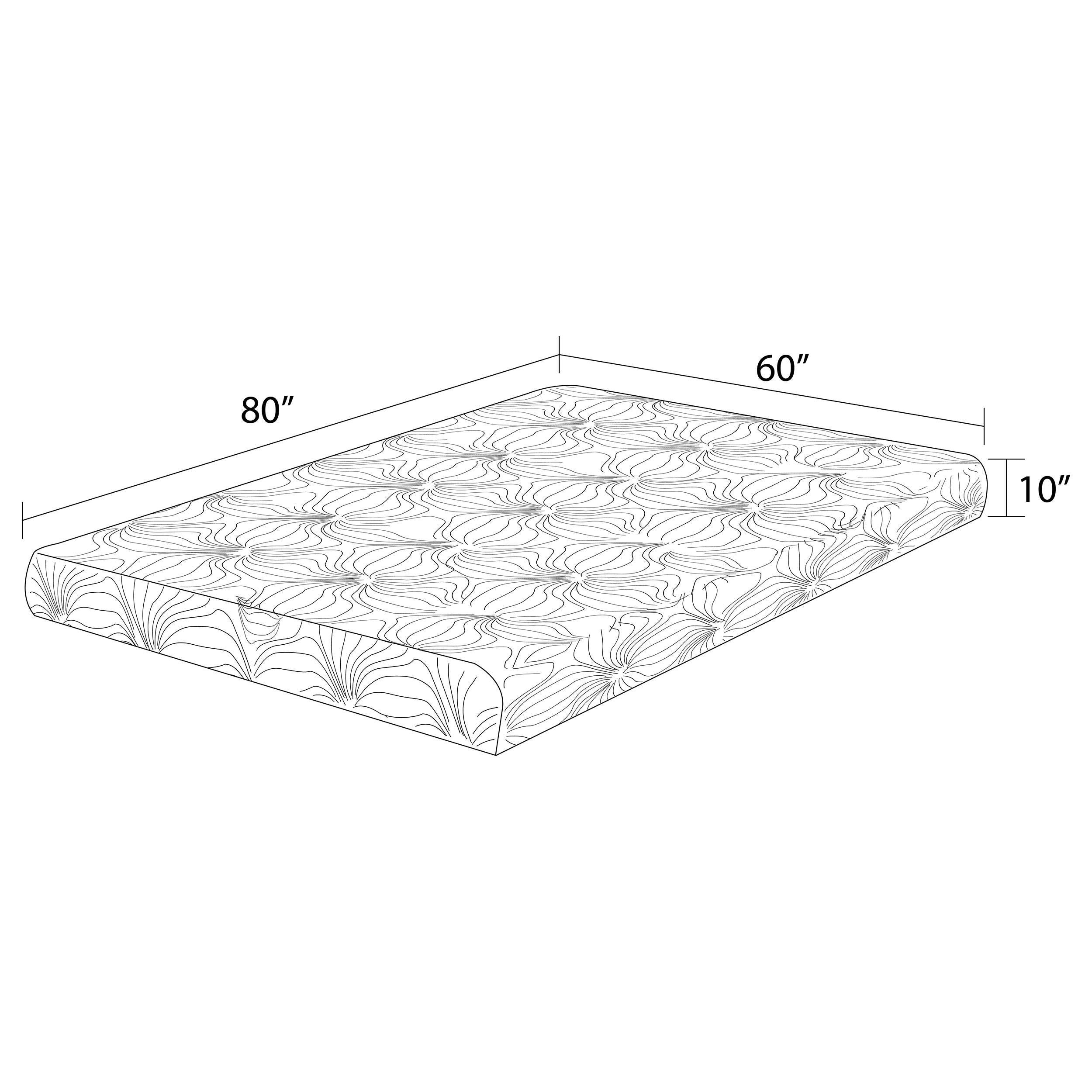Key 10" Queen Memory Foam Mattress White