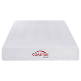 Colchón de espuma viscoelástica Key Twin Long de 10 pulgadas, color blanco
