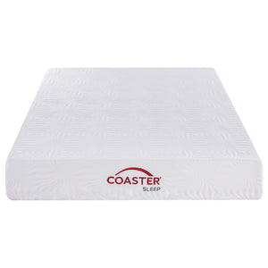 Colchón de espuma viscoelástica Key Twin Long de 10 pulgadas, color blanco