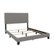 Cama Boyd tapizada Queen con paneles en gris