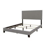 Cama Boyd tapizada Queen con paneles en gris