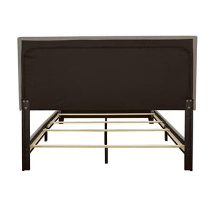 Cama Boyd tapizada Queen con paneles en gris