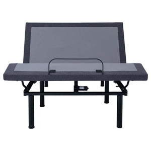 Base de cama ajustable Clara Full Gris y Negra