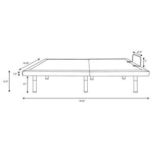 Clara Queen Adjustable Bed Base Grey and Black