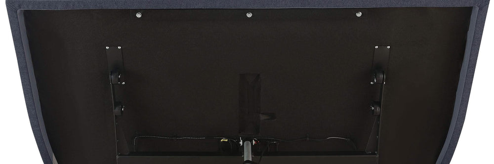 Base de cama ajustable extra larga Clara Twin gris y negra