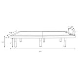 Base de cama ajustable extra larga Clara Twin gris y negra
