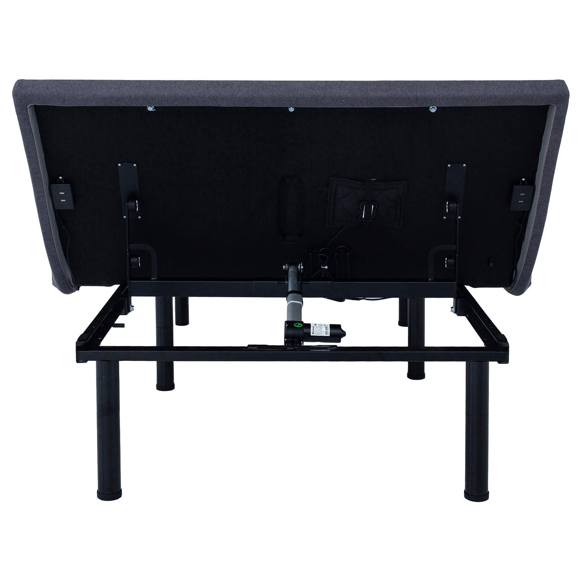 Base de cama ajustable Negan California King gris y negra