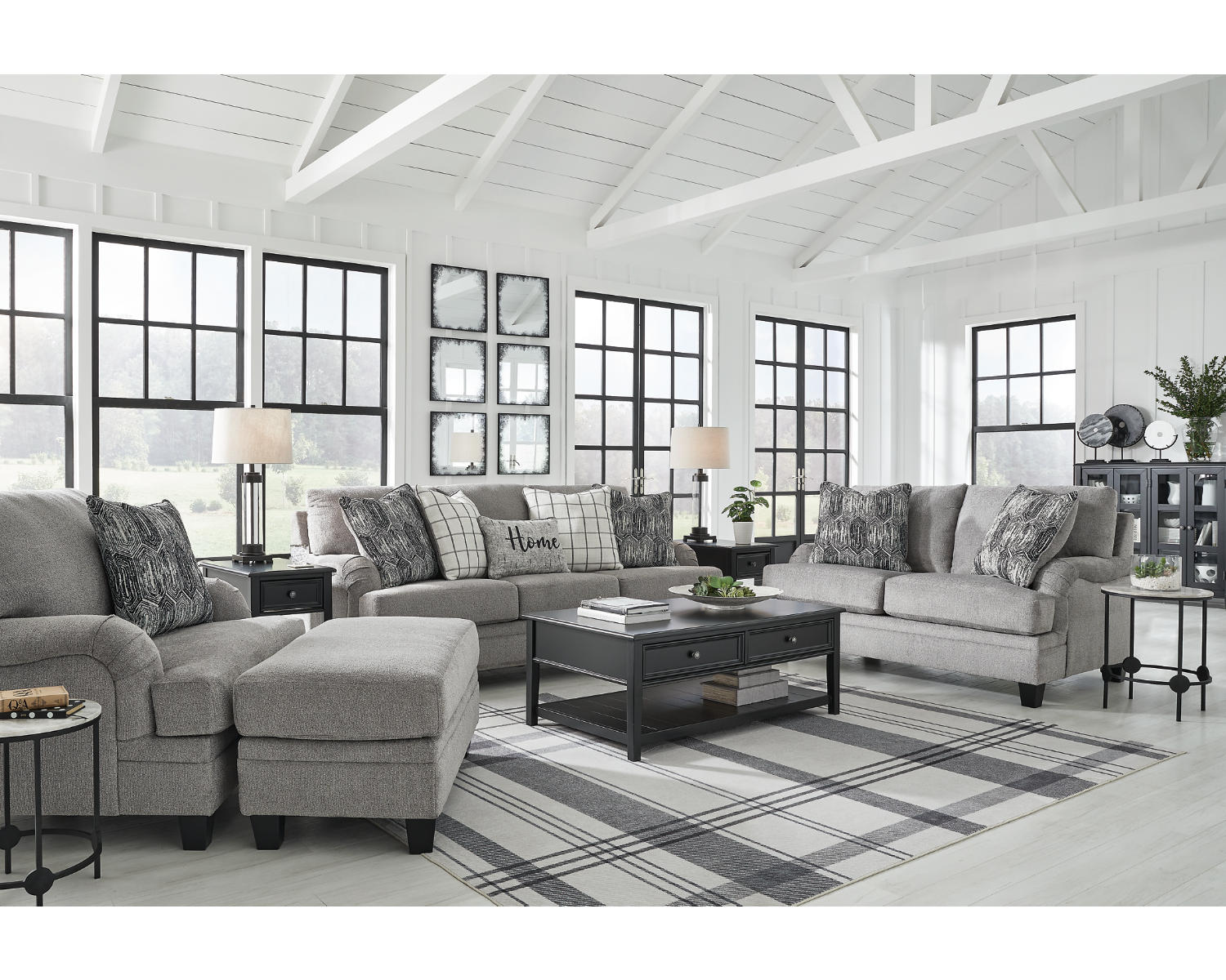 Davinca Sofa, Loveseat, Oversized Chair and Ottoman