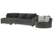 Biddeford 2-Piece Sectional and Oversized Swivel Accent Chair