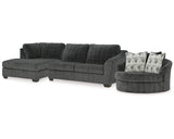 Biddeford 2-Piece Sectional and Oversized Swivel Accent Chair
