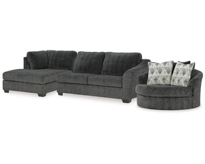 Biddeford 2-Piece Sectional and Oversized Swivel Accent Chair