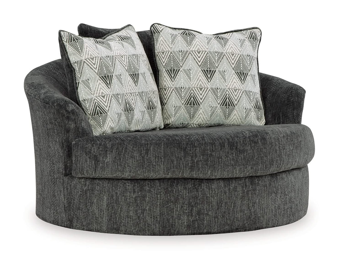 Biddeford 2-Piece Sectional and Oversized Swivel Accent Chair