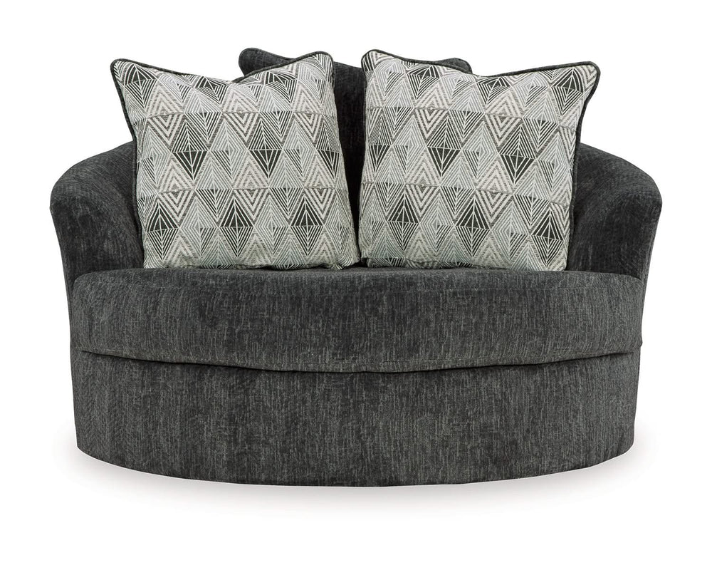 Biddeford 2-Piece Sectional and Oversized Swivel Accent Chair