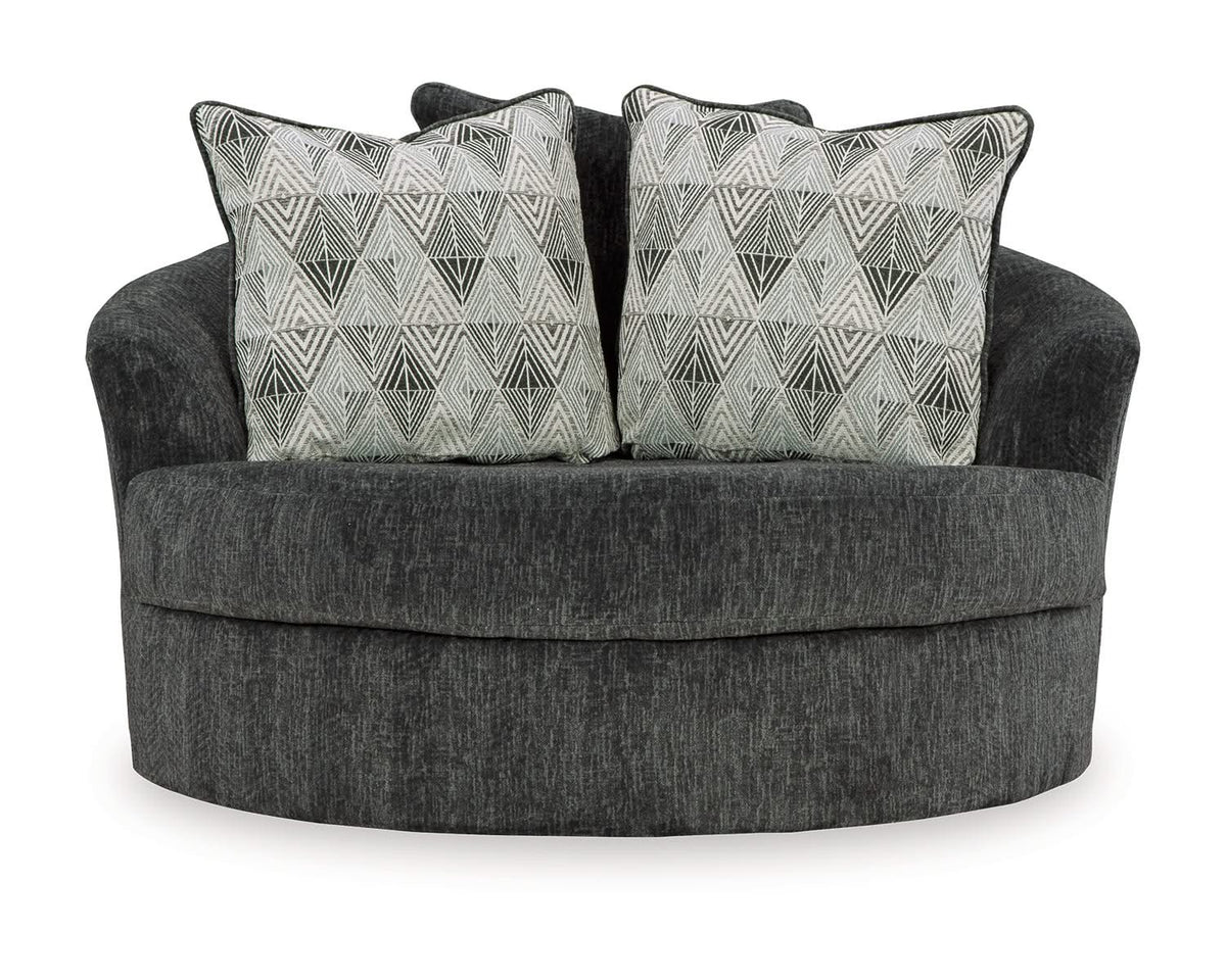 Biddeford 2-Piece Sectional and Oversized Swivel Accent Chair