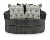 Biddeford 2-Piece Sectional and Oversized Swivel Accent Chair