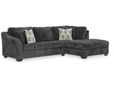 Sofá cama seccional de dos piezas Biddeford con chaise longue