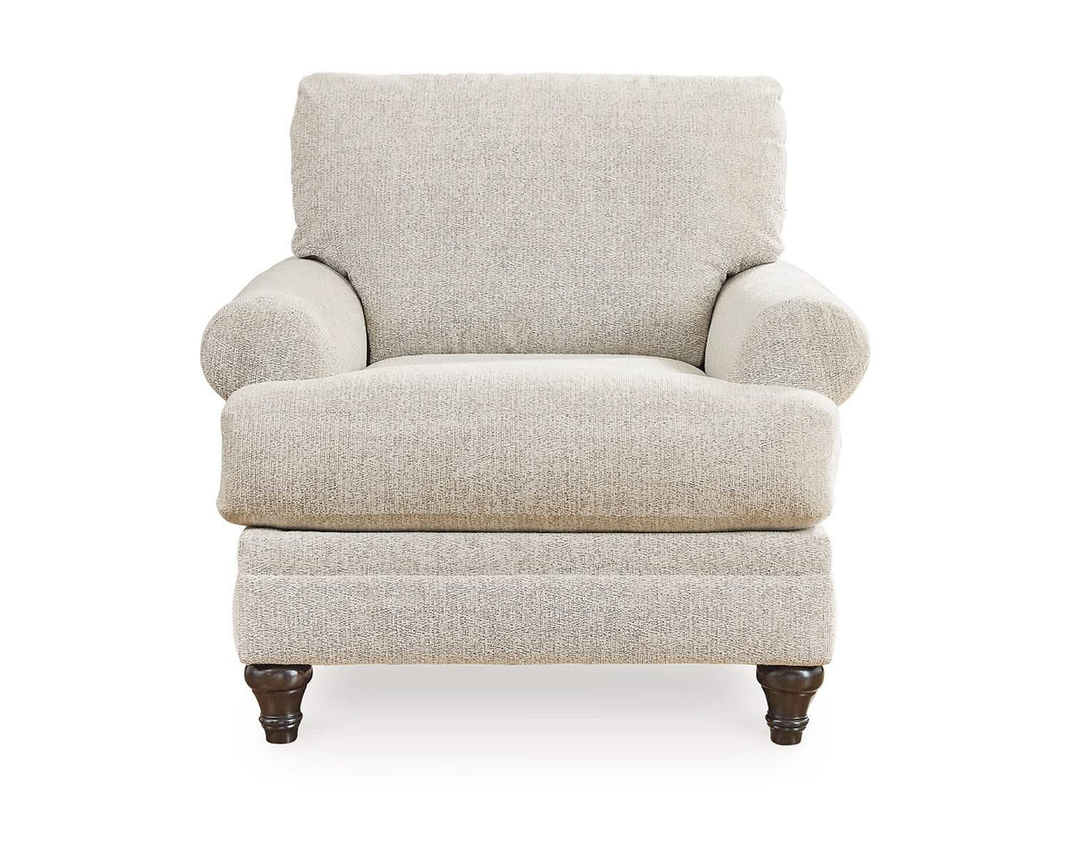 Sofá, loveseat, silla y otomana Valerani
